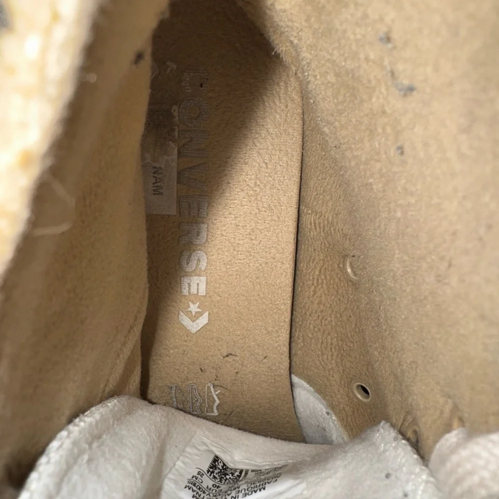 Tan High-Top Sneakers with White Soles